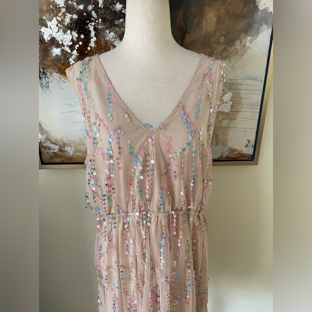Southern fried chics sparkly fringed sequined dress size XXL NWOT - Picture 3 of 7